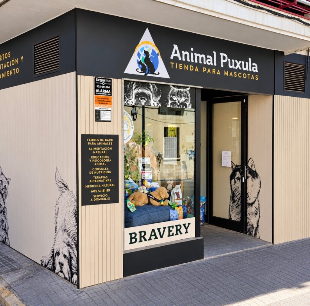 fachada de tienda especializada para mascotas